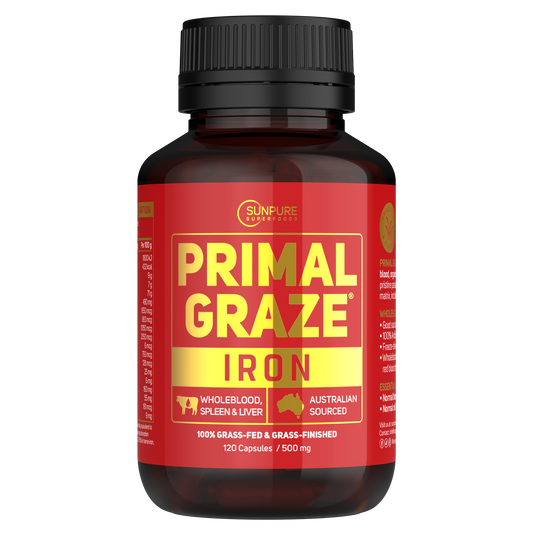 Beef Whole Blood, Spleen, Liver Capsules, Certified Organic Grass Fed