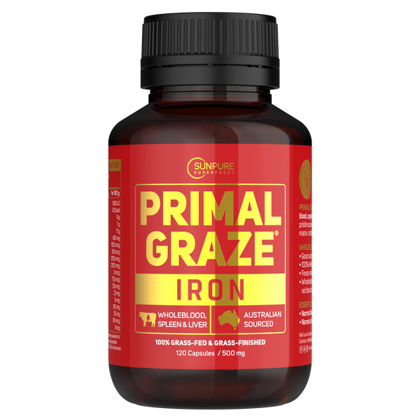 Beef Whole Blood, Spleen, Liver Capsules, Certified Organic Grass Fed