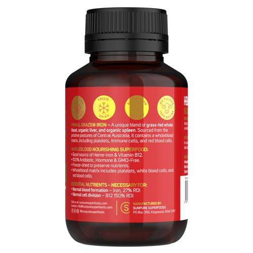 Certified Organic Beef Liver, Spleen & Blood Capsules