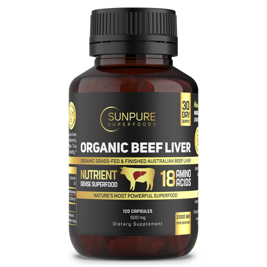 Beef Liver Capsules, Organic Grass Fed